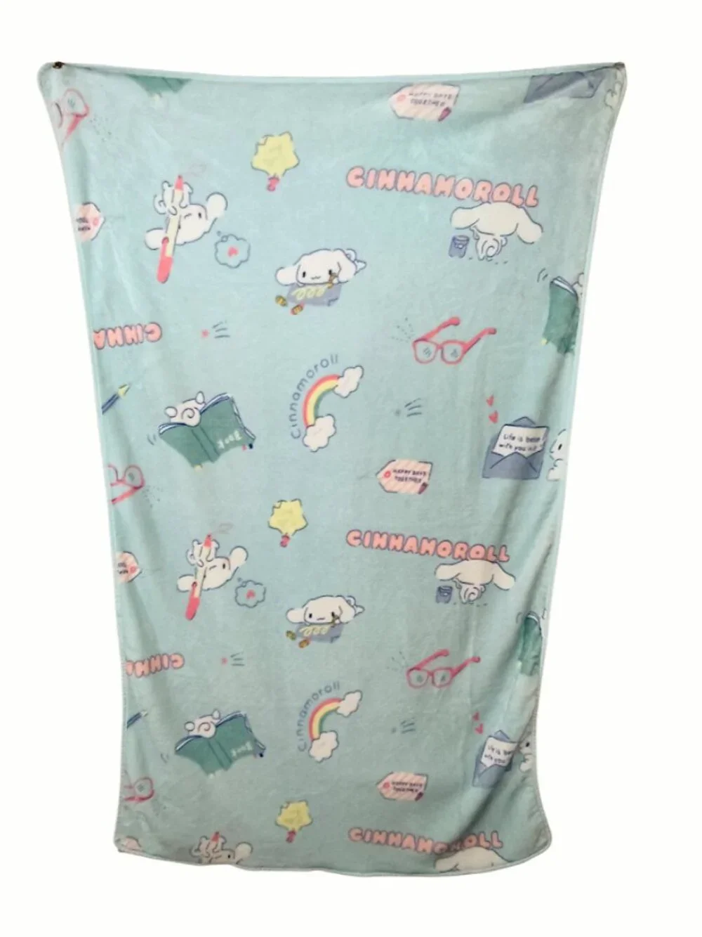 Sanrio Cinnamoroll Snap Button Throw Soft Blanket 38